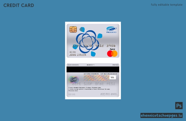Beispielvorschau der Progreso Bank Mastercard aus der Dominikanischen Republik